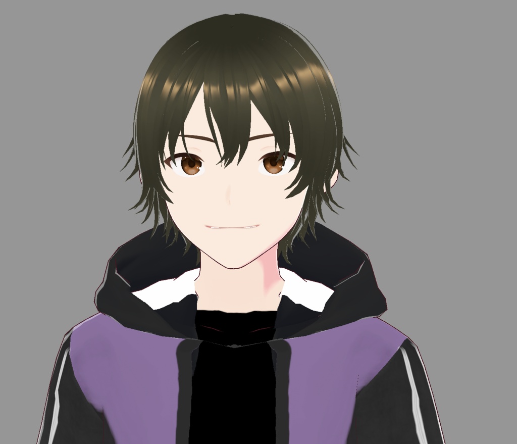 Casual Anime Boy 3D Vroid Model - VRChat Ready