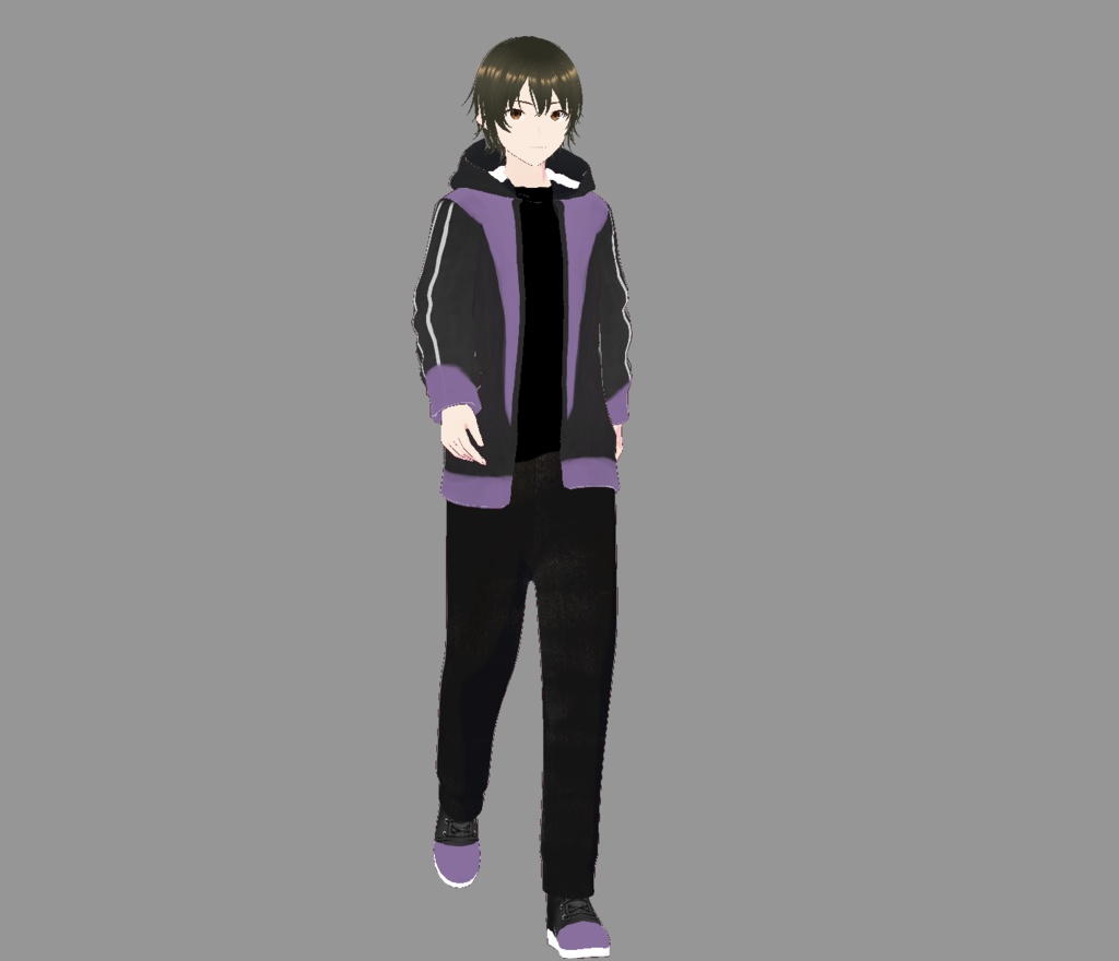 Casual Anime Boy 3D Vroid Model - VRChat Ready