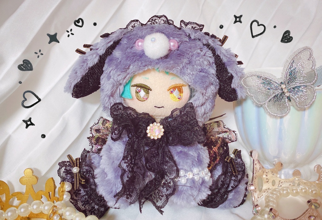 ꒰ঌJune bride rabbit purple໒꒱