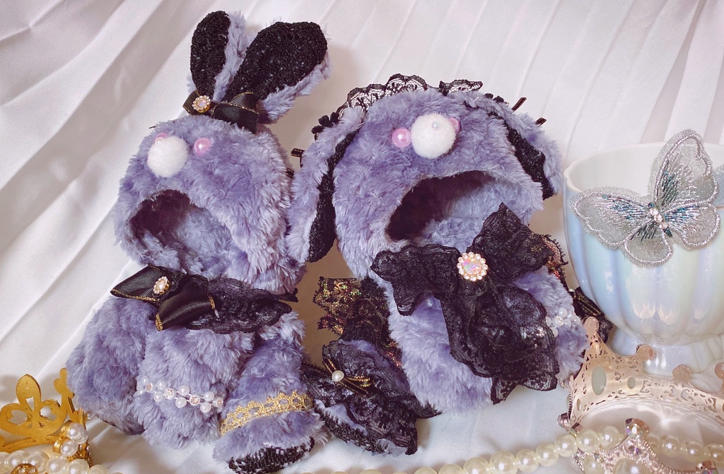 ꒰ঌJune bride rabbit purple໒꒱