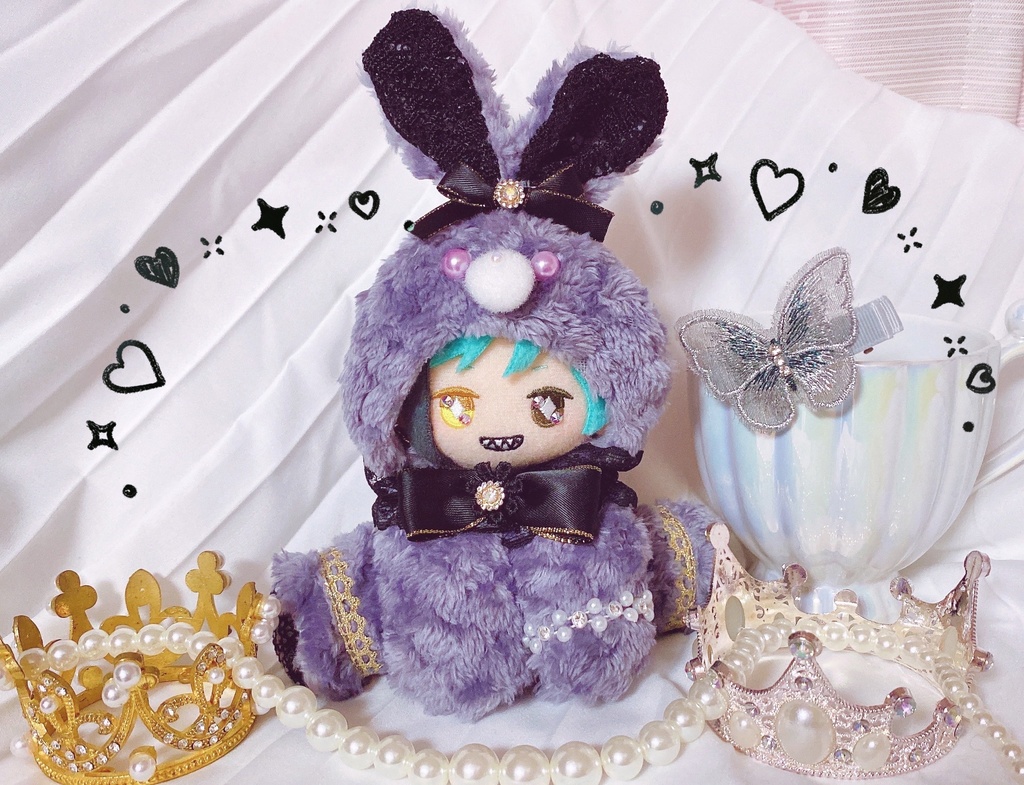 ꒰ঌJune bride rabbit purple໒꒱