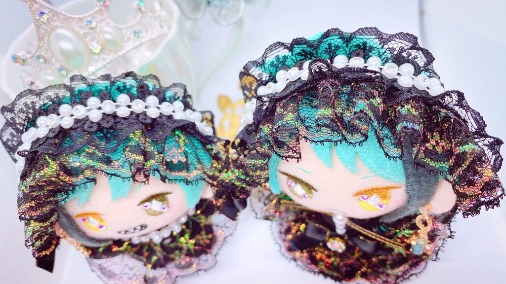 【10cm/12cm、ちびぐるみ】꒰ঌぶらっくえんじぇるこーで໒꒱