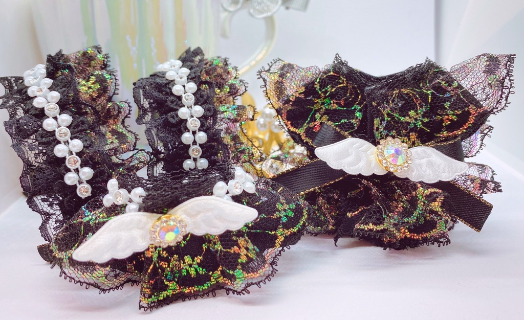 【10cm/12cm、ちびぐるみ】꒰ঌぶらっくえんじぇるこーで໒꒱