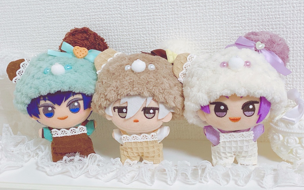 【11/30 22:00〜再販】【11cmサイズ】🍦あいすくりーむくまちゃん🍦