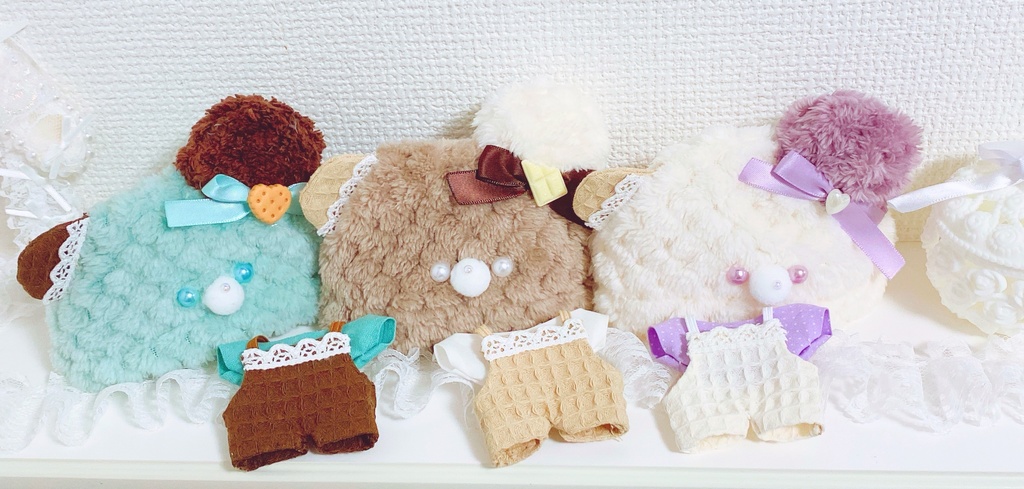 【11/30 22:00〜再販】【11cmサイズ】🍦あいすくりーむくまちゃん🍦