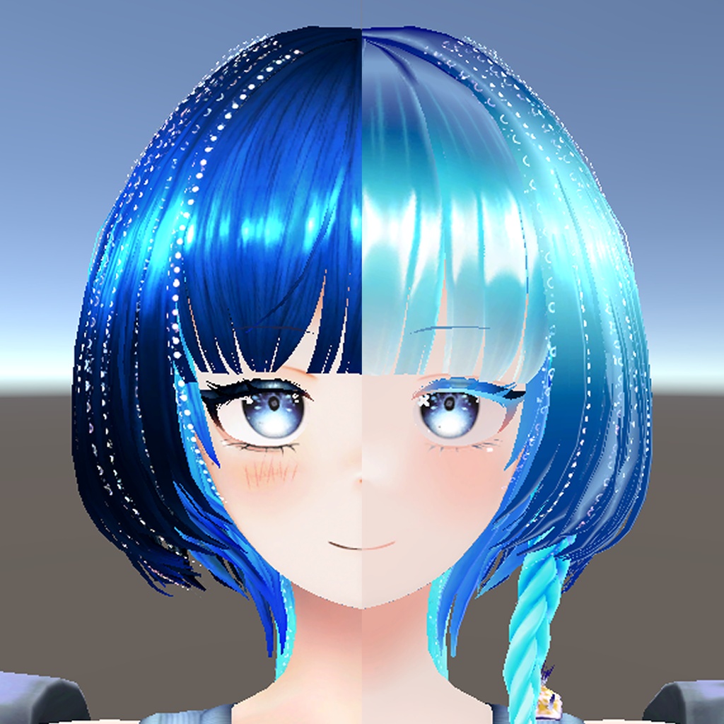【汐留くらげ対応】浅瀬Face&Hairテクスチャ