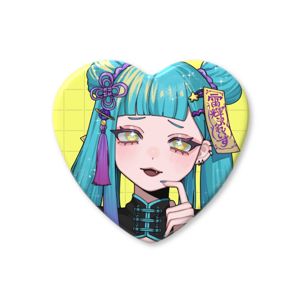 【ハート缶バッチ】