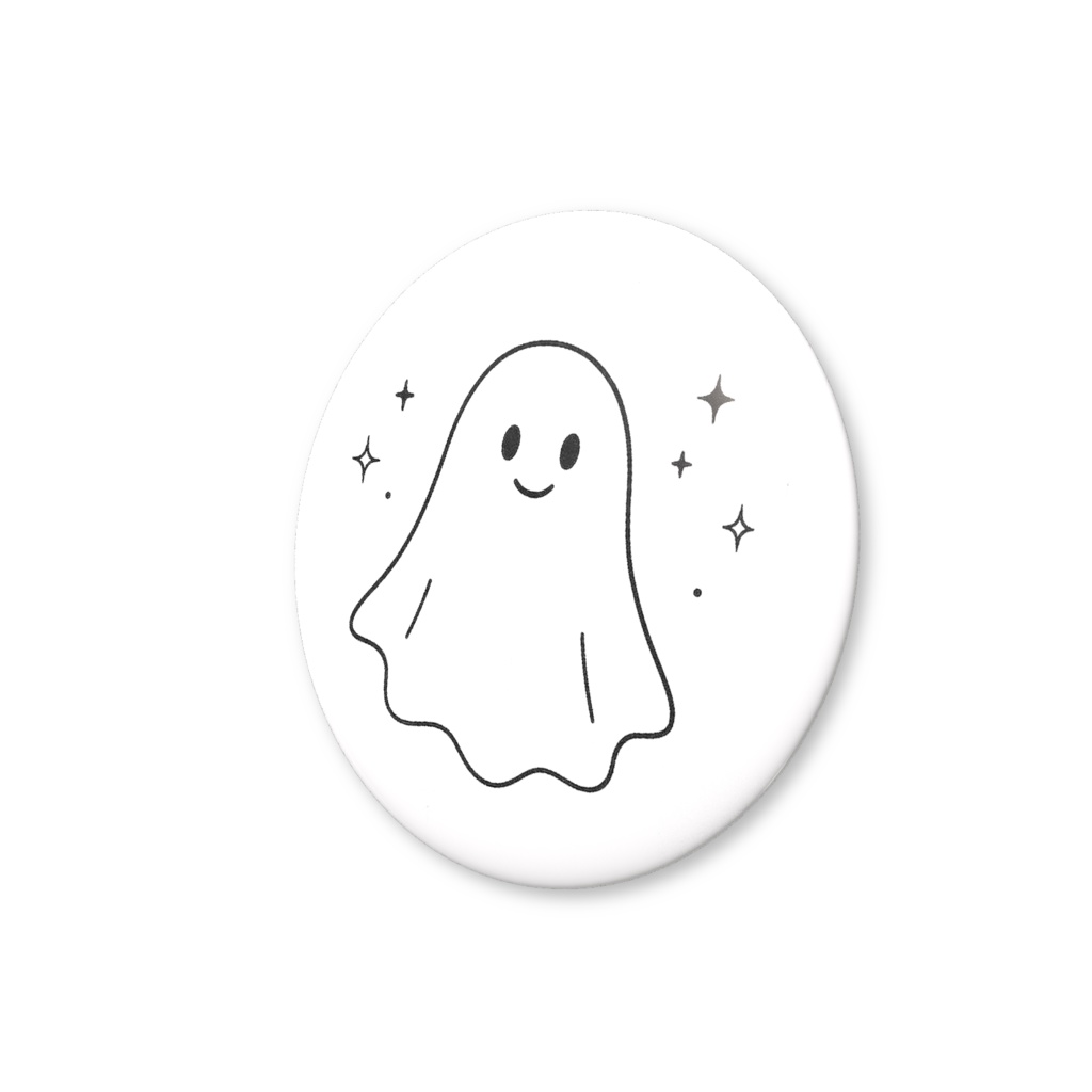 おばけ缶バッチ