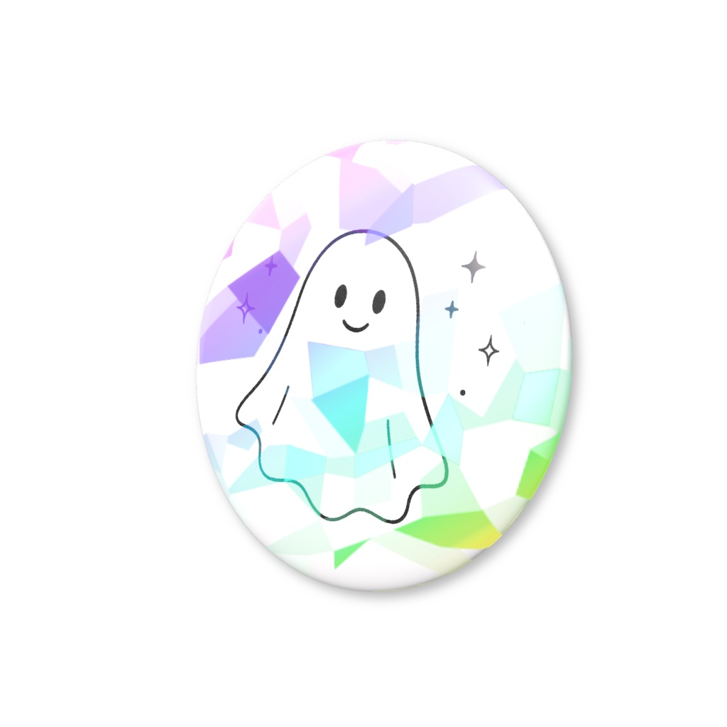 【ホログラム】おばけ缶バッチ