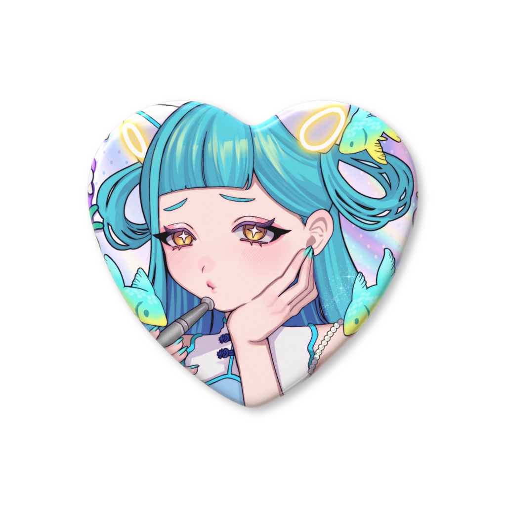 【2周年】ハート缶バッジ