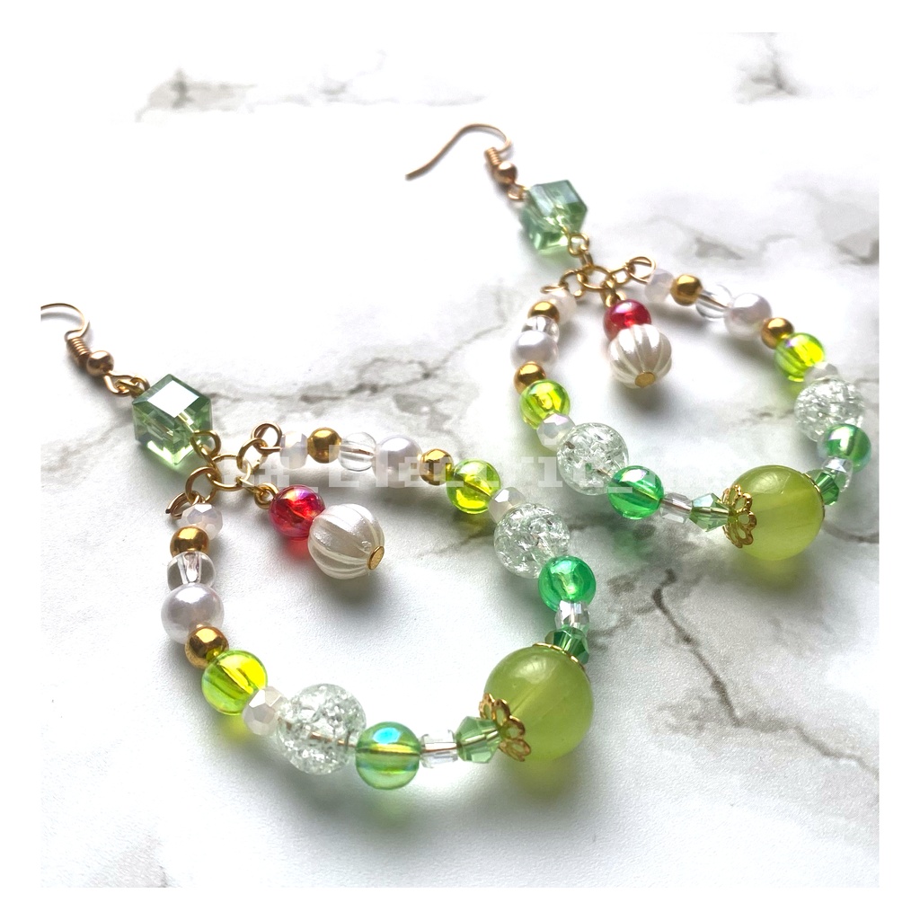 【Bubble Apothecary】メロンソーダフロート ピアス