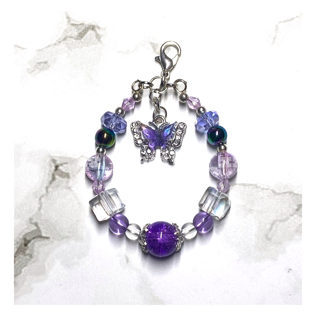 【Moon & Butterfly】Crystal チャーム