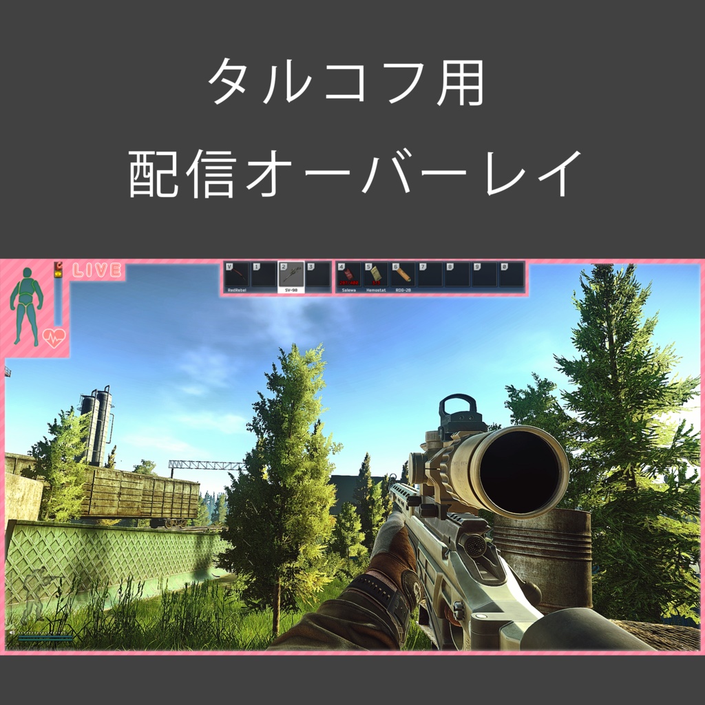 EFT　タルコフ　用オーバーレイ　ピンク