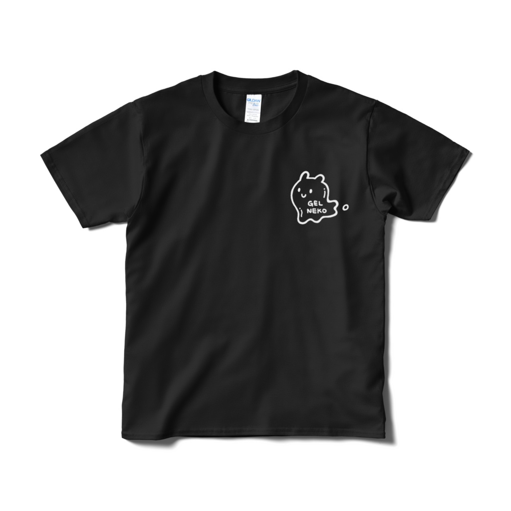 ゲルねこTシャツ黒