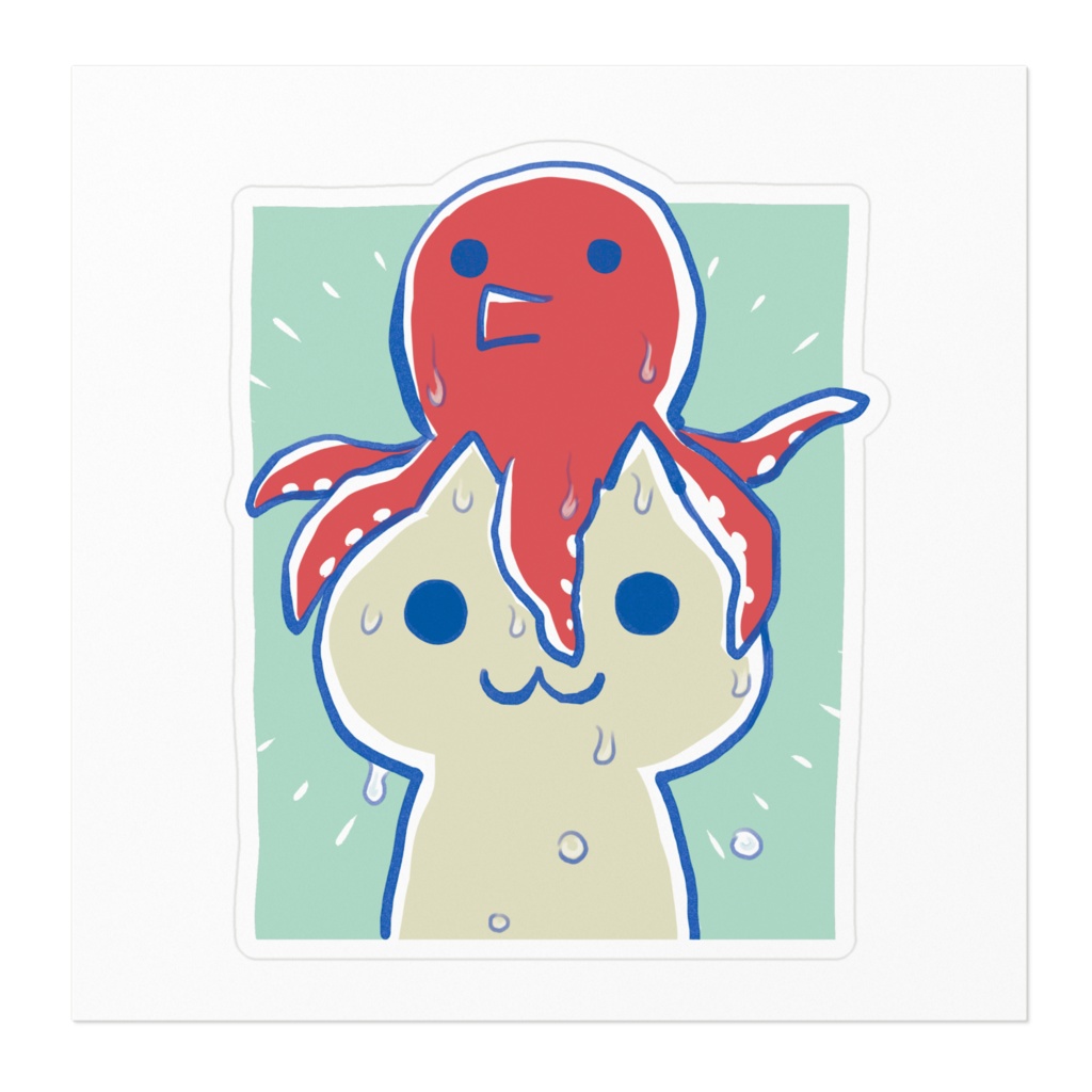 にゃーんたこステッカー