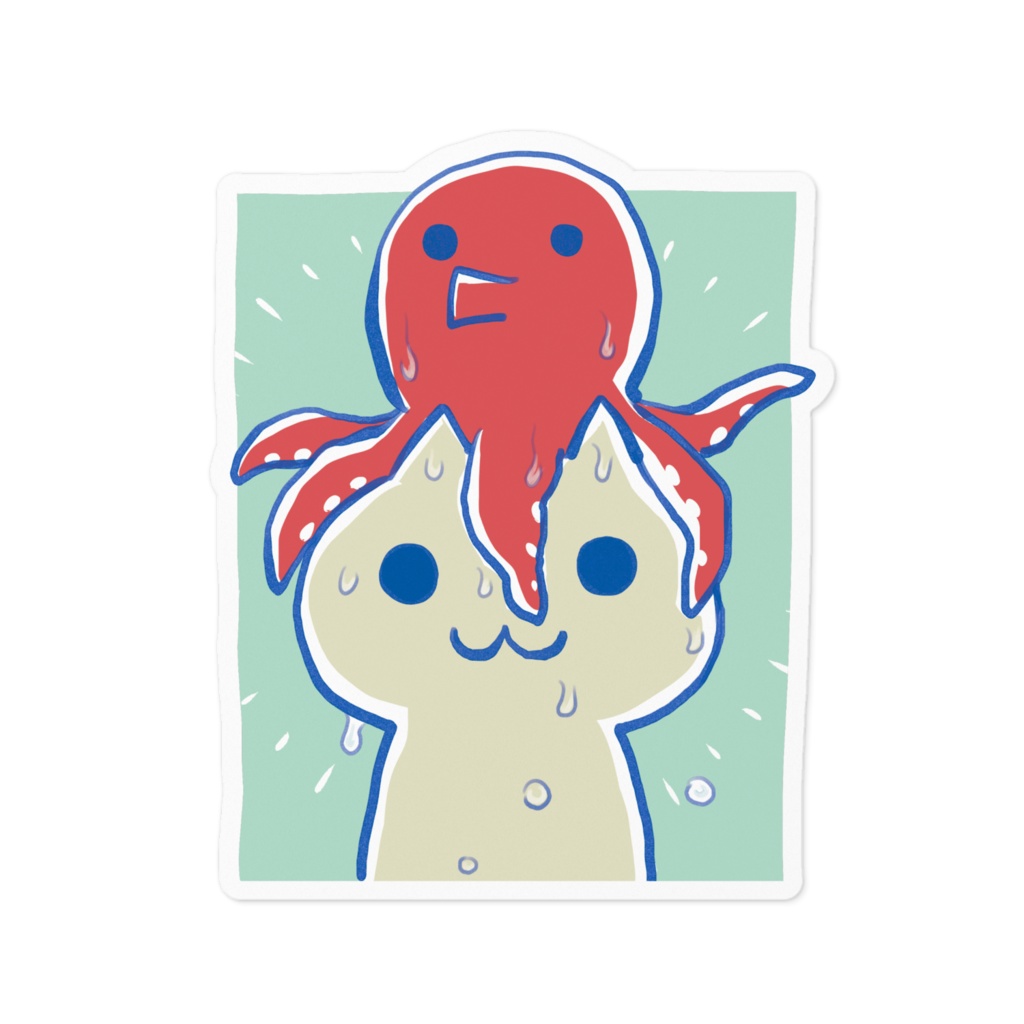 にゃーんたこステッカー