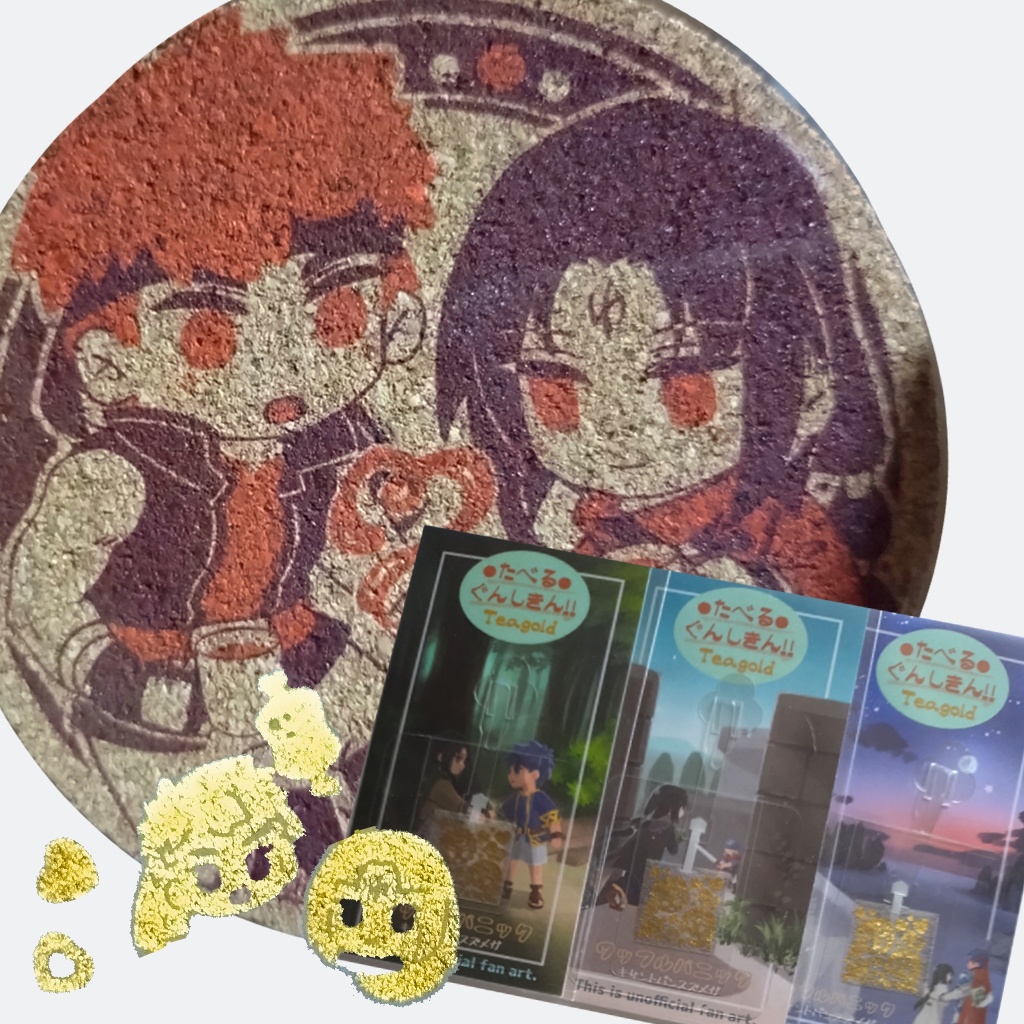 ふたりでひといきコースター ティーゴールド付き
