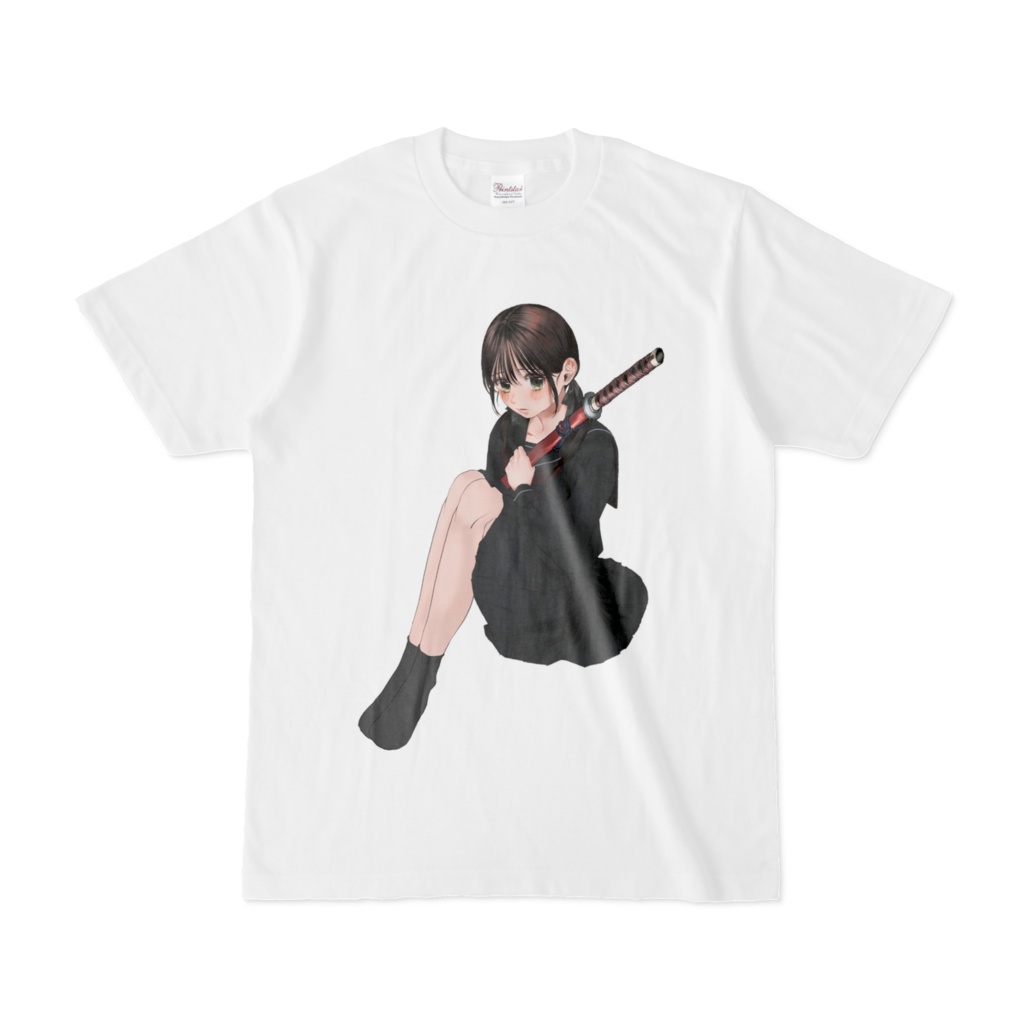 Tシャツ セーラー服 日本刀 女の子