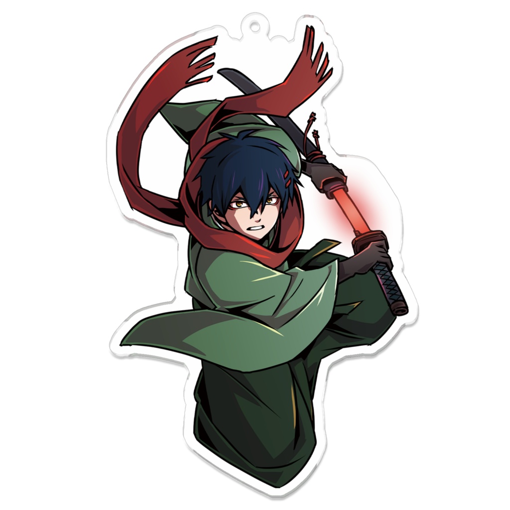 二次元おしょう アクリルキーホルダー 剣禅一如～Sword and Zen～