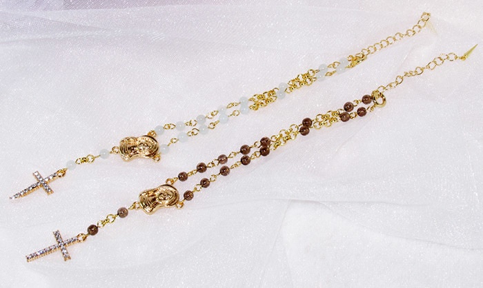 55cm~75cmドール用 ロザリオアクセサリー(天然石)