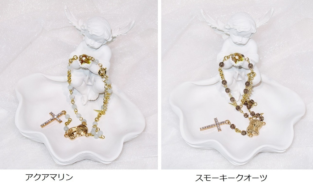 55cm~75cmドール用 ロザリオアクセサリー(天然石)