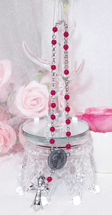 55cm～75cmドール用 ロザリオアクセサリー（天然石）