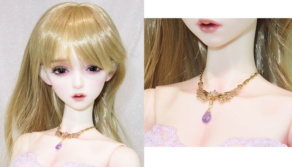 キュービックジルコニア天然石ネックレス-1/3ドール