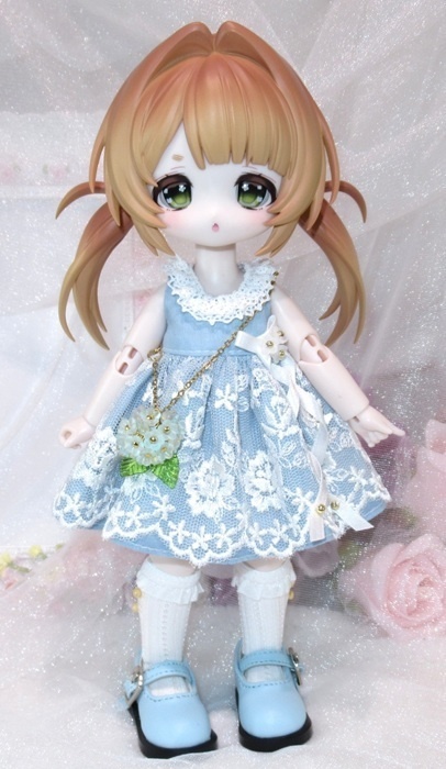 ピケノ紫陽花のチャームポシェット-オビツ11 1/12サイズ PRGPG