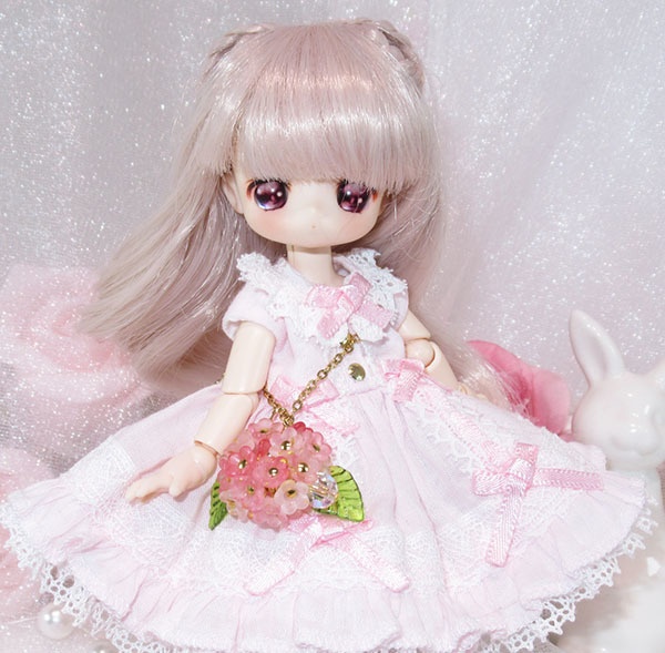 ピケノ紫陽花のチャームポシェット-オビツ11 1/12サイズ PRGPG