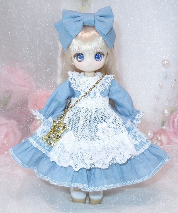 エプロン付きクラシカルワンピース-SugaryGirls/オビツ11 1/12 PRGPG