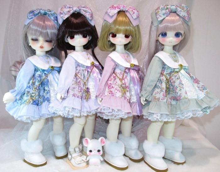 スイートワンピースのお洋服セット-TinyFox/幼SD/imomodoll PRGPG