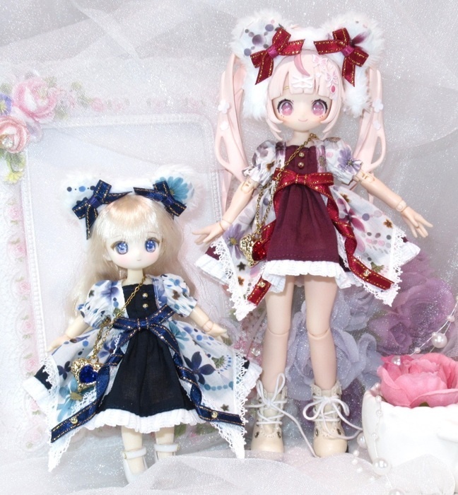 くま耳カチューシャのお洋服セット-オビツ11 1/12 PRGPG