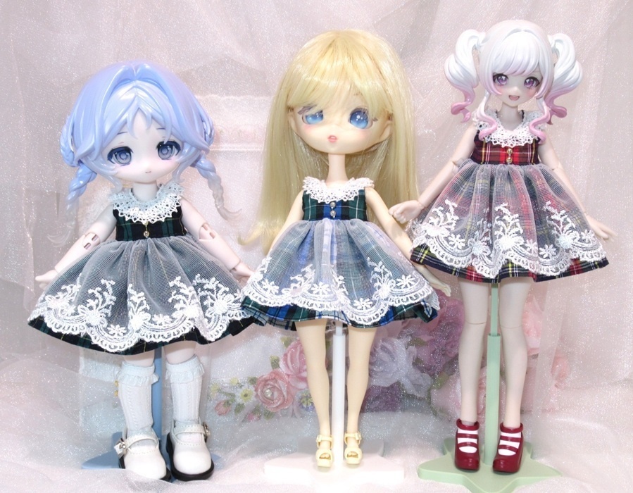 タータンチェックワンピース-ハルモニア POCKET KUMAKO ボニーバニー6 織夢糖 PRGPG