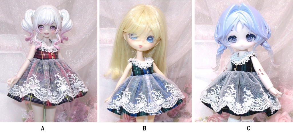 タータンチェックワンピース-ハルモニア POCKET KUMAKO ボニーバニー6 織夢糖 PRGPG