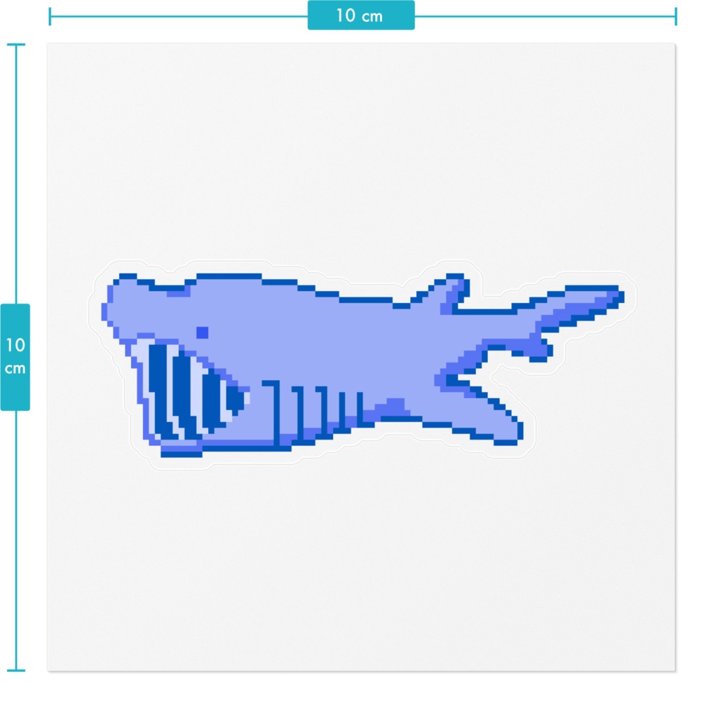 DOT SHARK GALLERY クリアステッカー ウバザメ