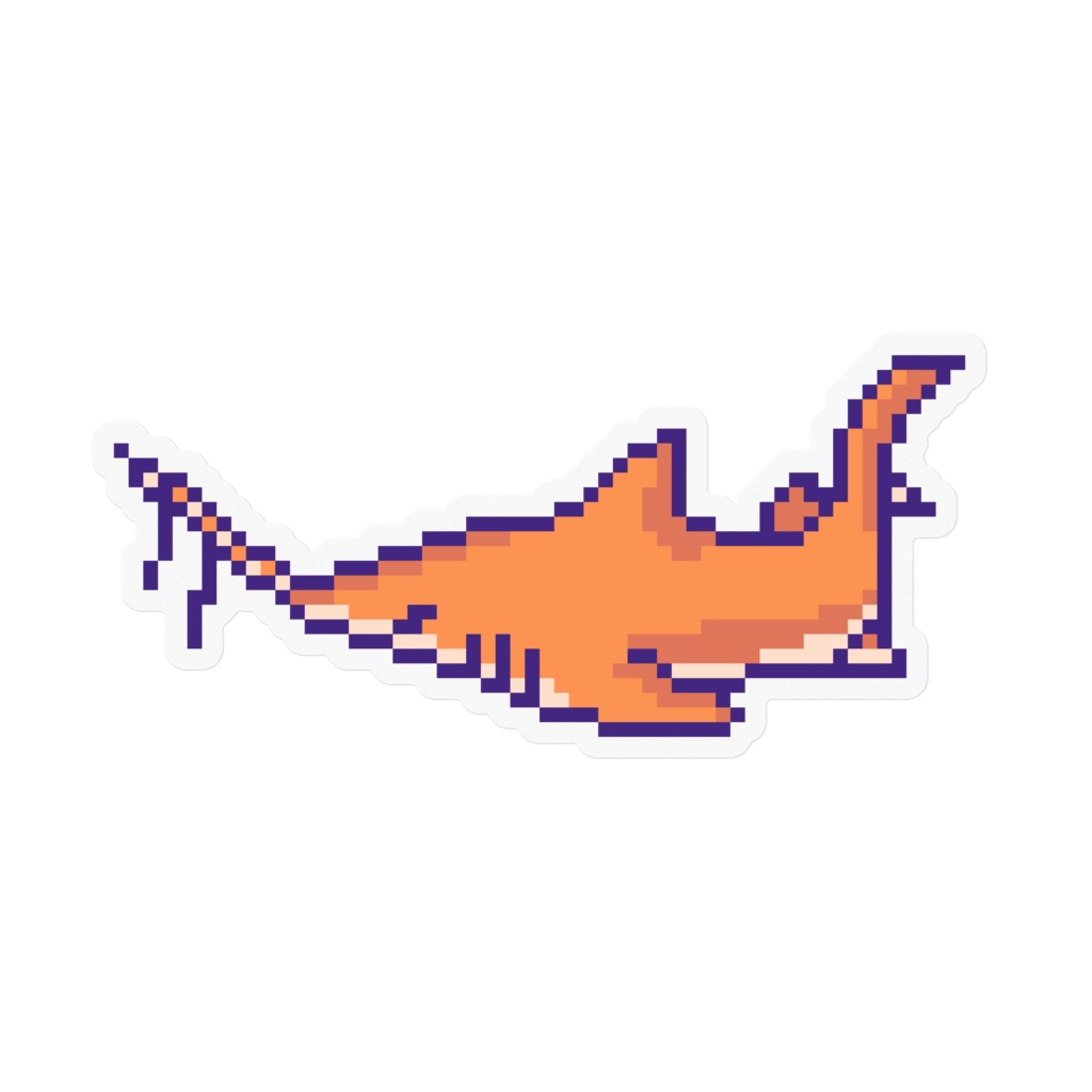 DOT SHARK GALLERY　クリアステッカー　ノコギリザメ
