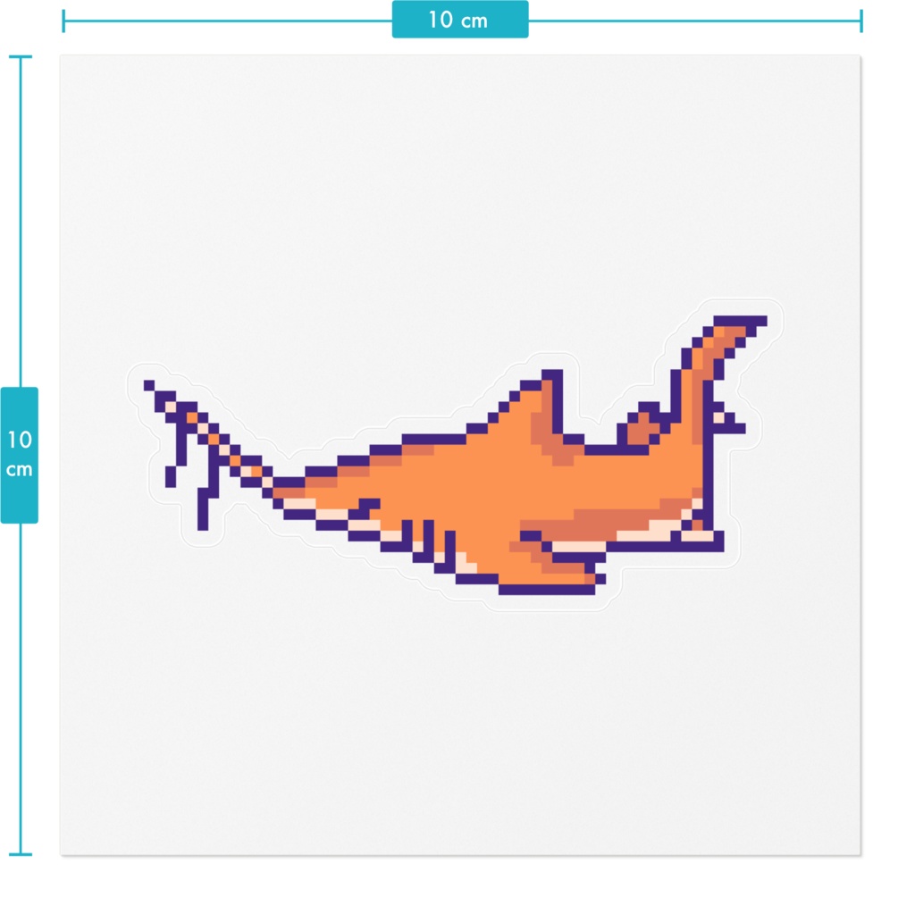 DOT SHARK GALLERY クリアステッカー ノコギリザメ