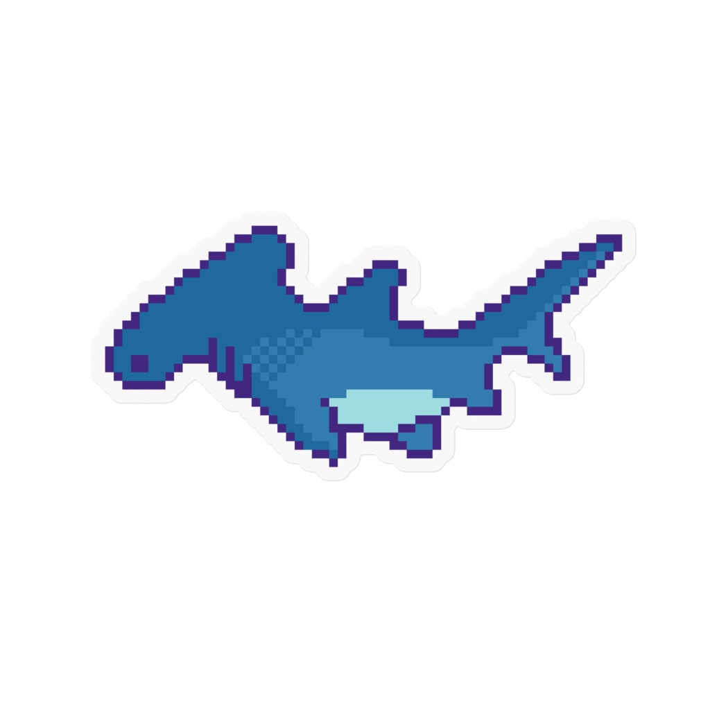 DOT SHARK GALLERY　クリアステッカー　アカシュモクザメ