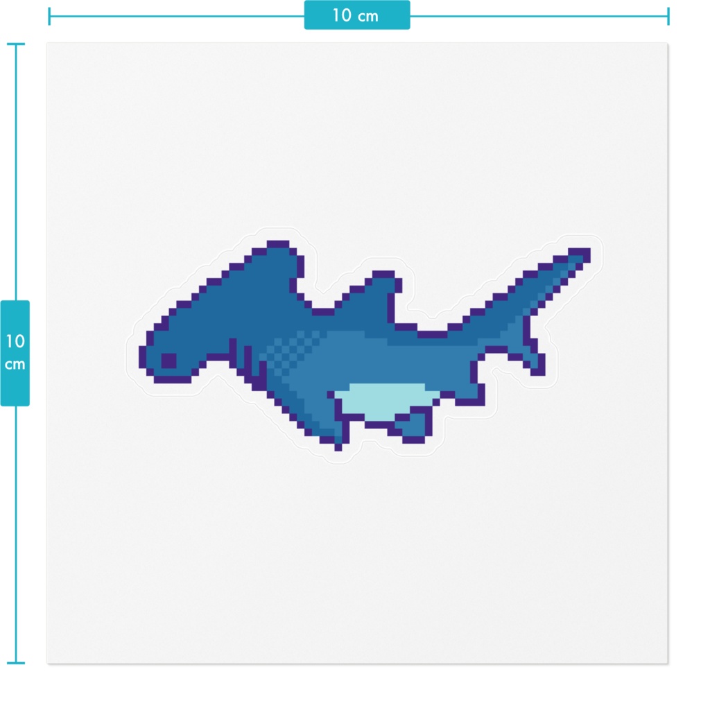 DOT SHARK GALLERY クリアステッカー アカシュモクザメ