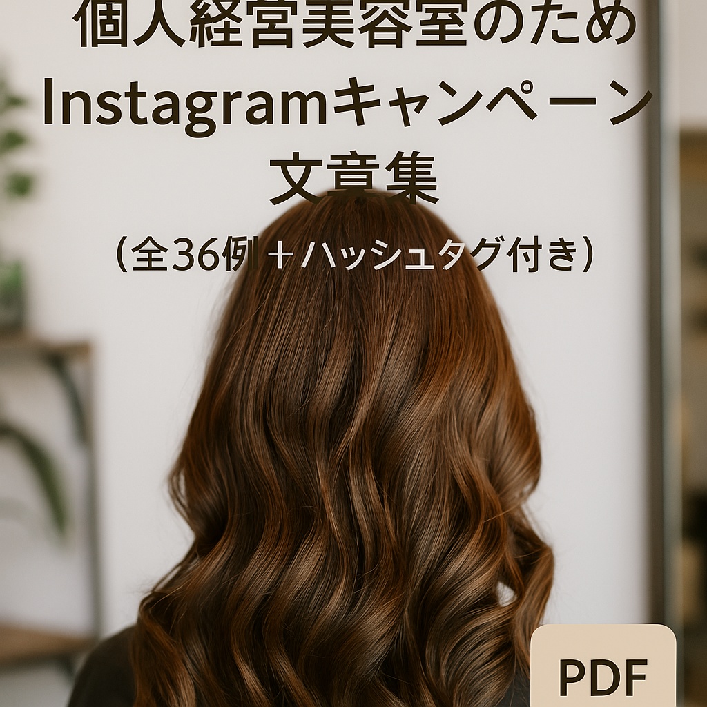 個人経営美容室のためのInstagramキャンペーン文章集（全36例＋ハッシュタグ付き）