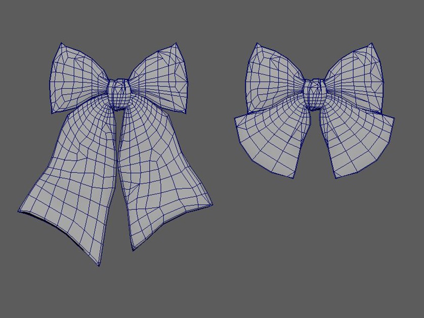 3D リボン(fbx・blender形式)