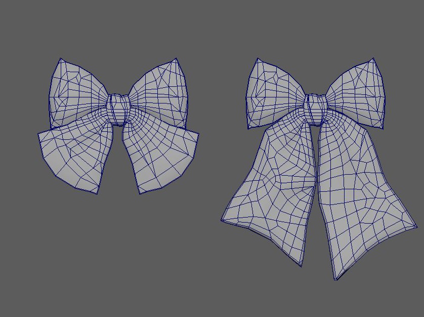 3D リボン(fbx・blender形式)