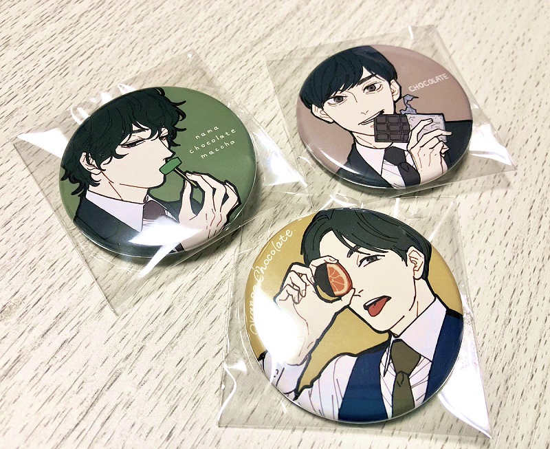 【缶バッジ】チョコレート×スーツ男子