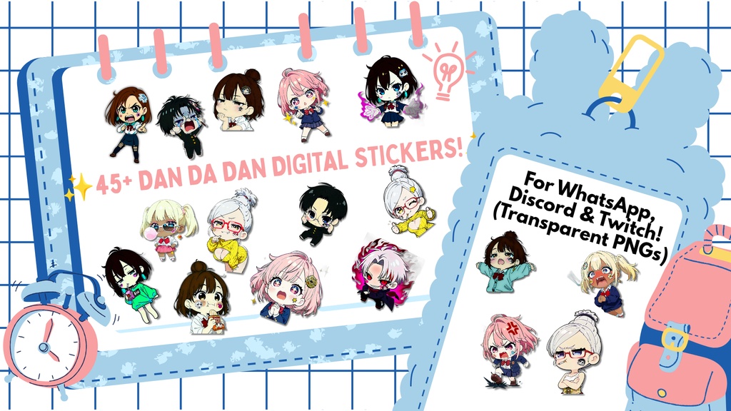 【45+】Dan Da Dan Digital Stickers Mega Pack! / ダンダダン ステッカー