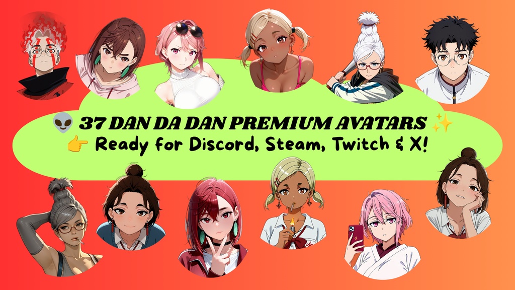 【37 PFP】Dan Da Dan Premium Avatar Pack / ダンダダン アイコン素材集