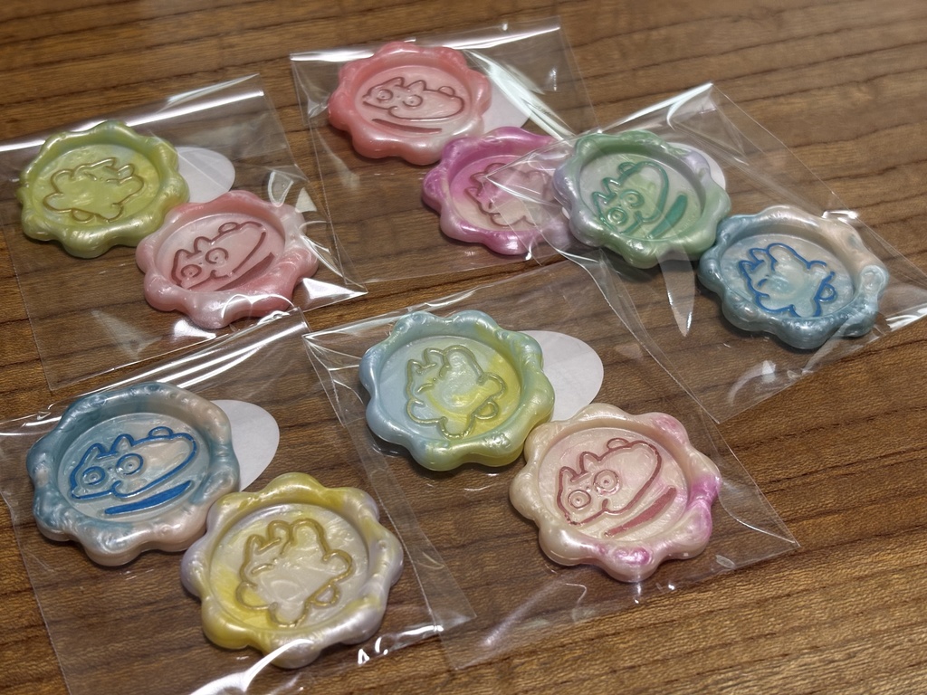 ネコやつシーリングスタンプシール（２個セットランダム）