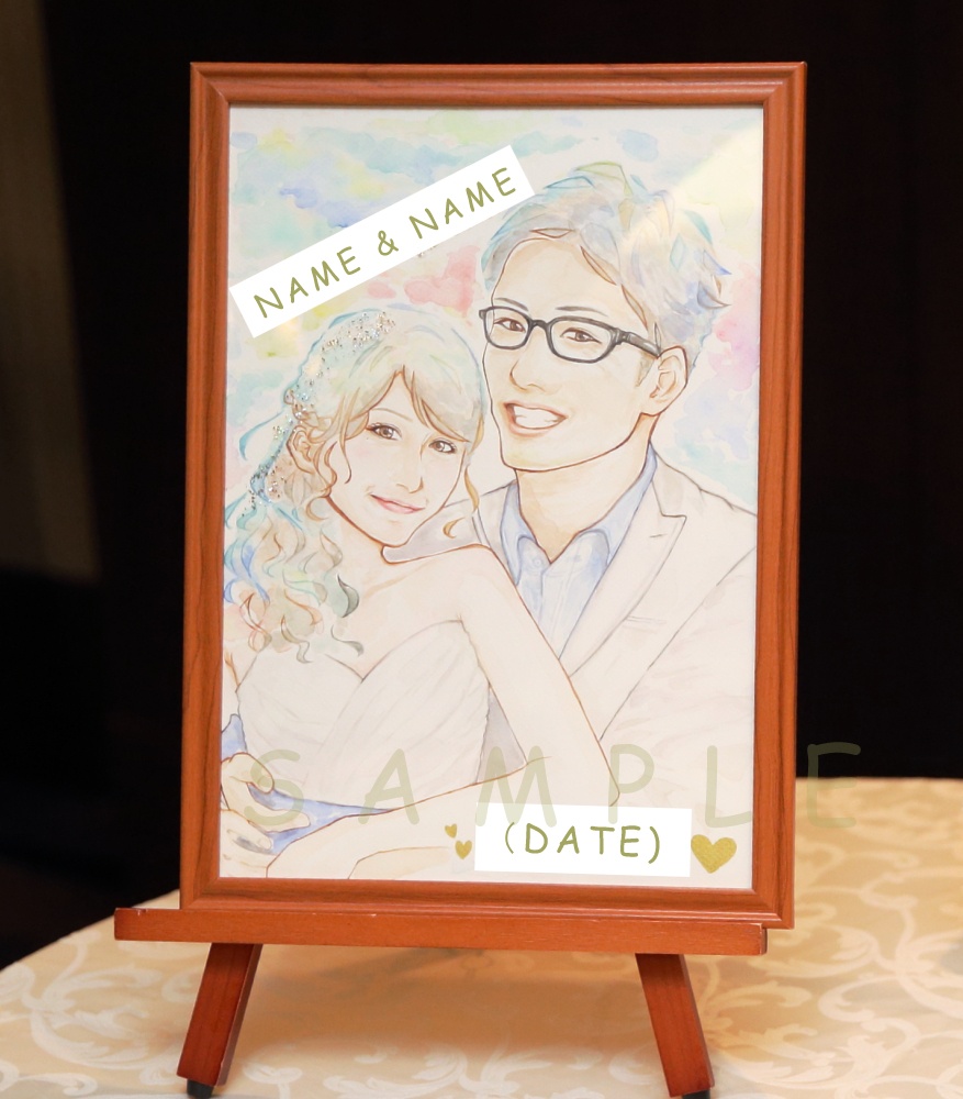 水彩イラストオーダー(ウェルカムボード)