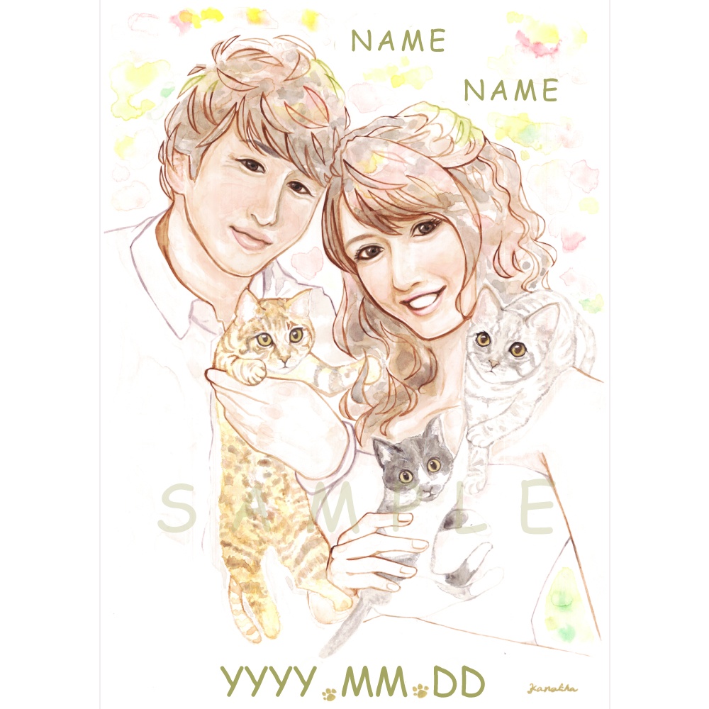 水彩イラストオーダー(ウェルカムボード)