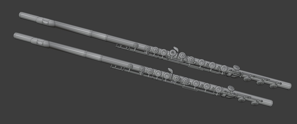 フルート16モデルセット Flute 16 models set