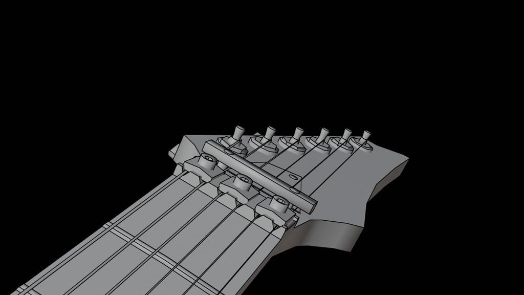 RG type Electric Guitar エレクトリックギター 3D model for VRChat等【MA設定済】